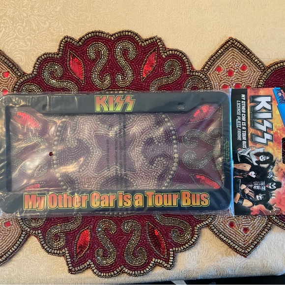 KISS My Other Car Is A Tour Bus License Plate Frame - Picture 1 of 1